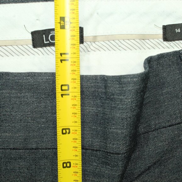 Loft Julie Trouser Pants Women's Variegated Navy Size 14 Wide Leg - Picture 6 of 8